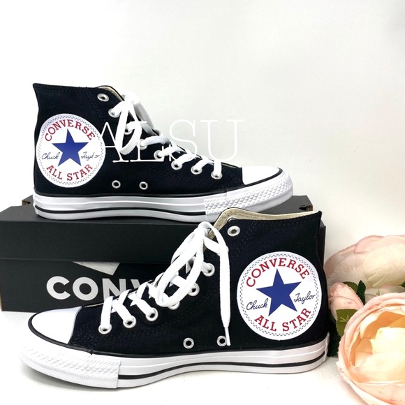Converse Ctas HI Big Logo Black Men’s Sneakers - Picture 2 of 10